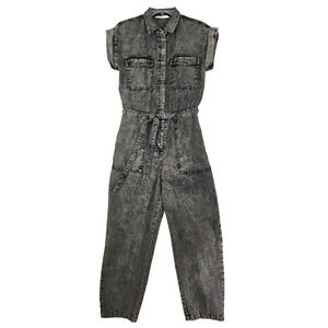 Given Kale ~Woman Size S~ Faded Black Denim Jumpsuit 100% Cotton.